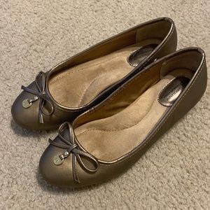 Gianni Bernini Gold Ballet Flats - 6.5